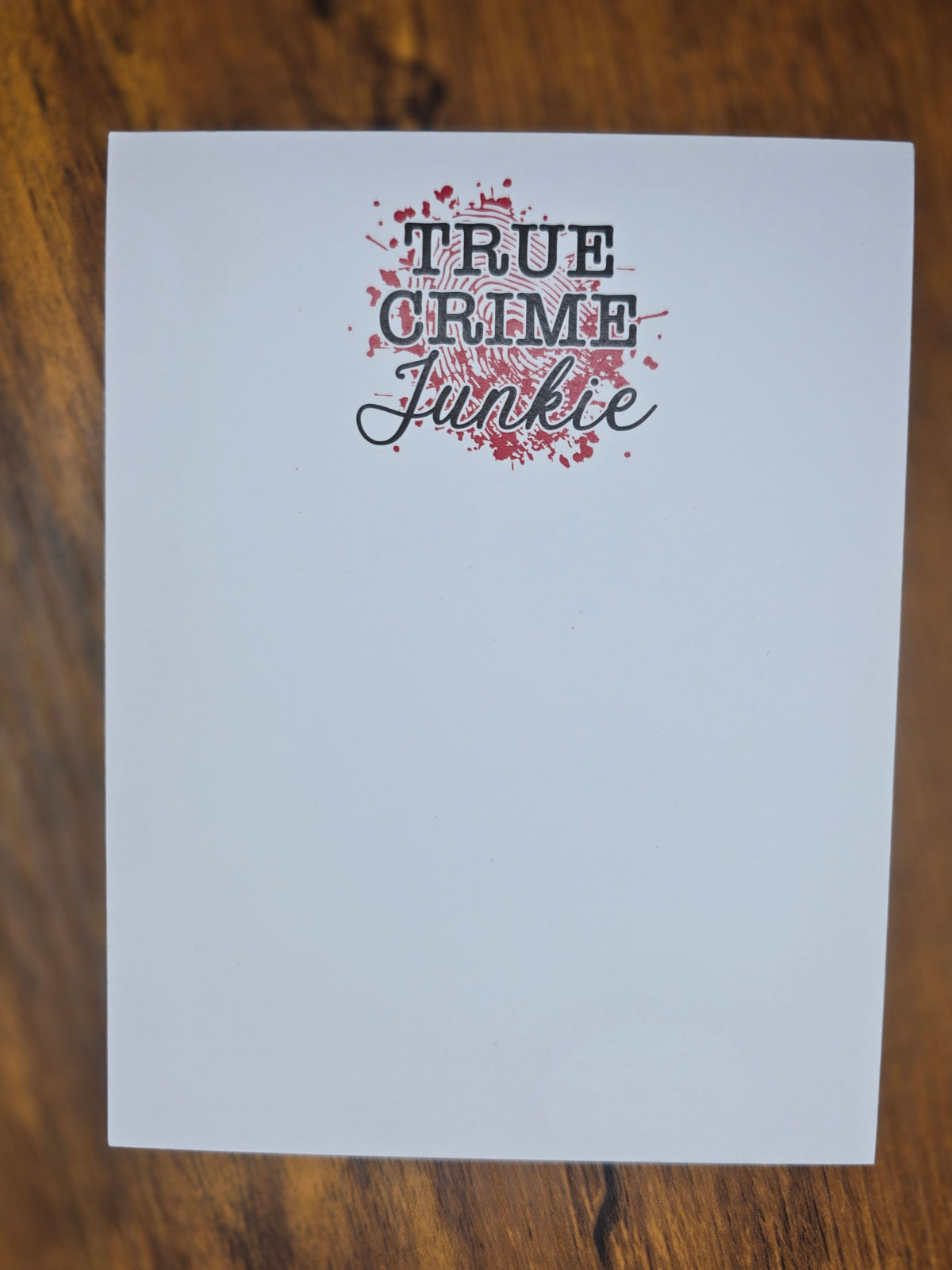 True Crime Junkie Notepad