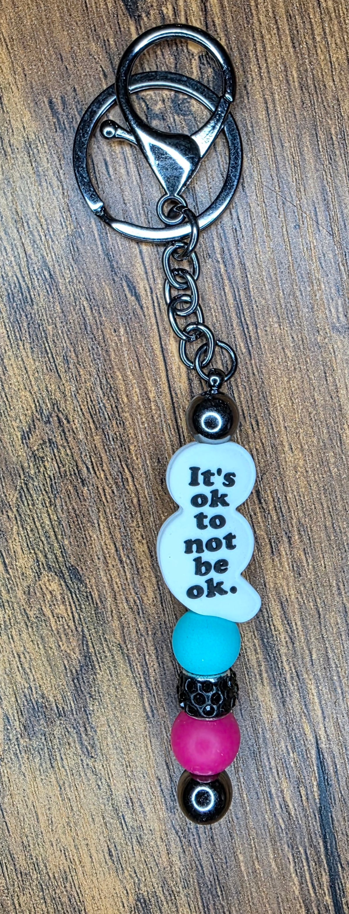 Semi colon bar keychain
