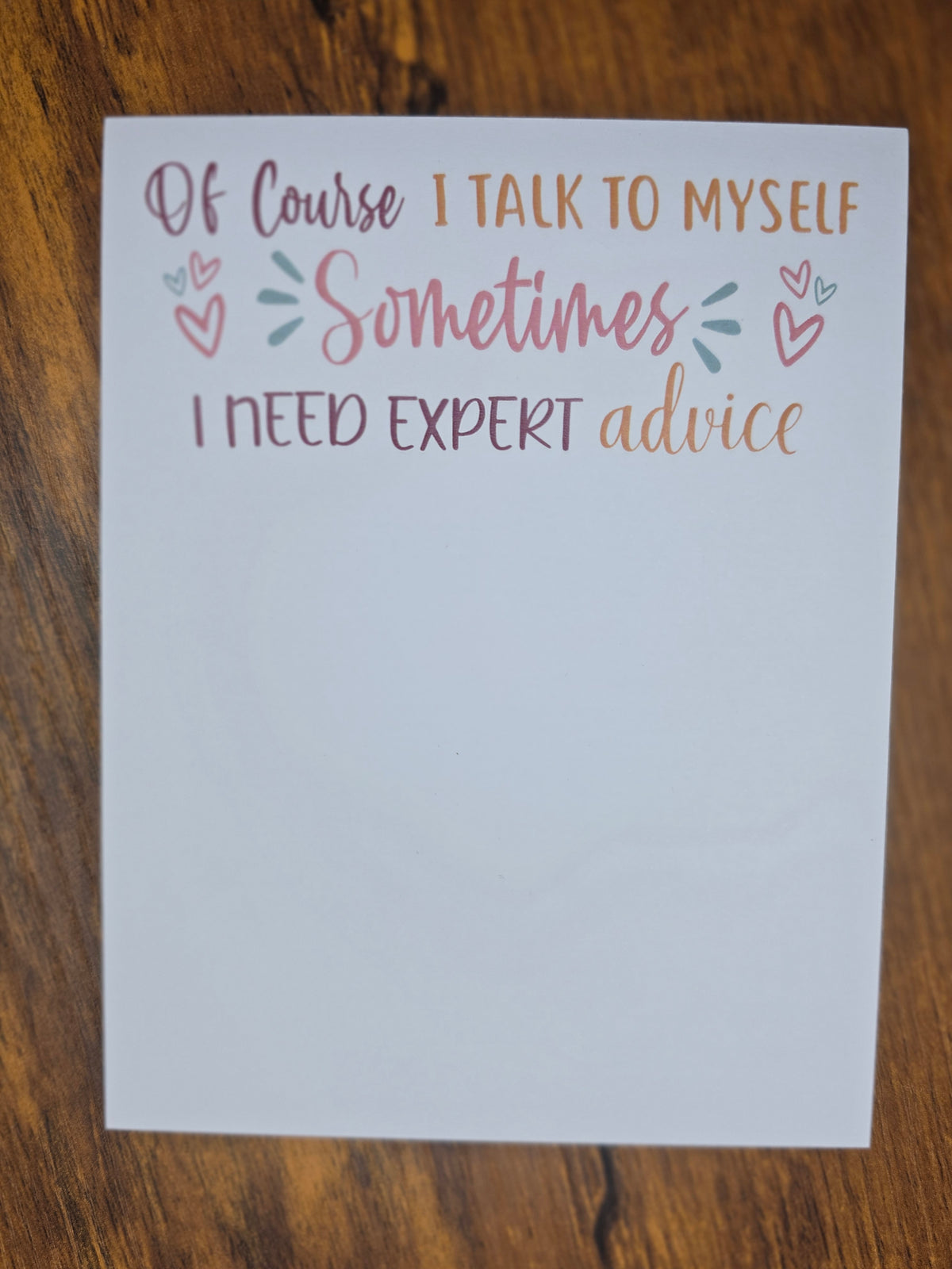 Expert Advice Notepad