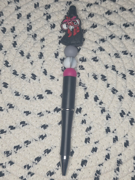 Pink Bandana chicken pen
