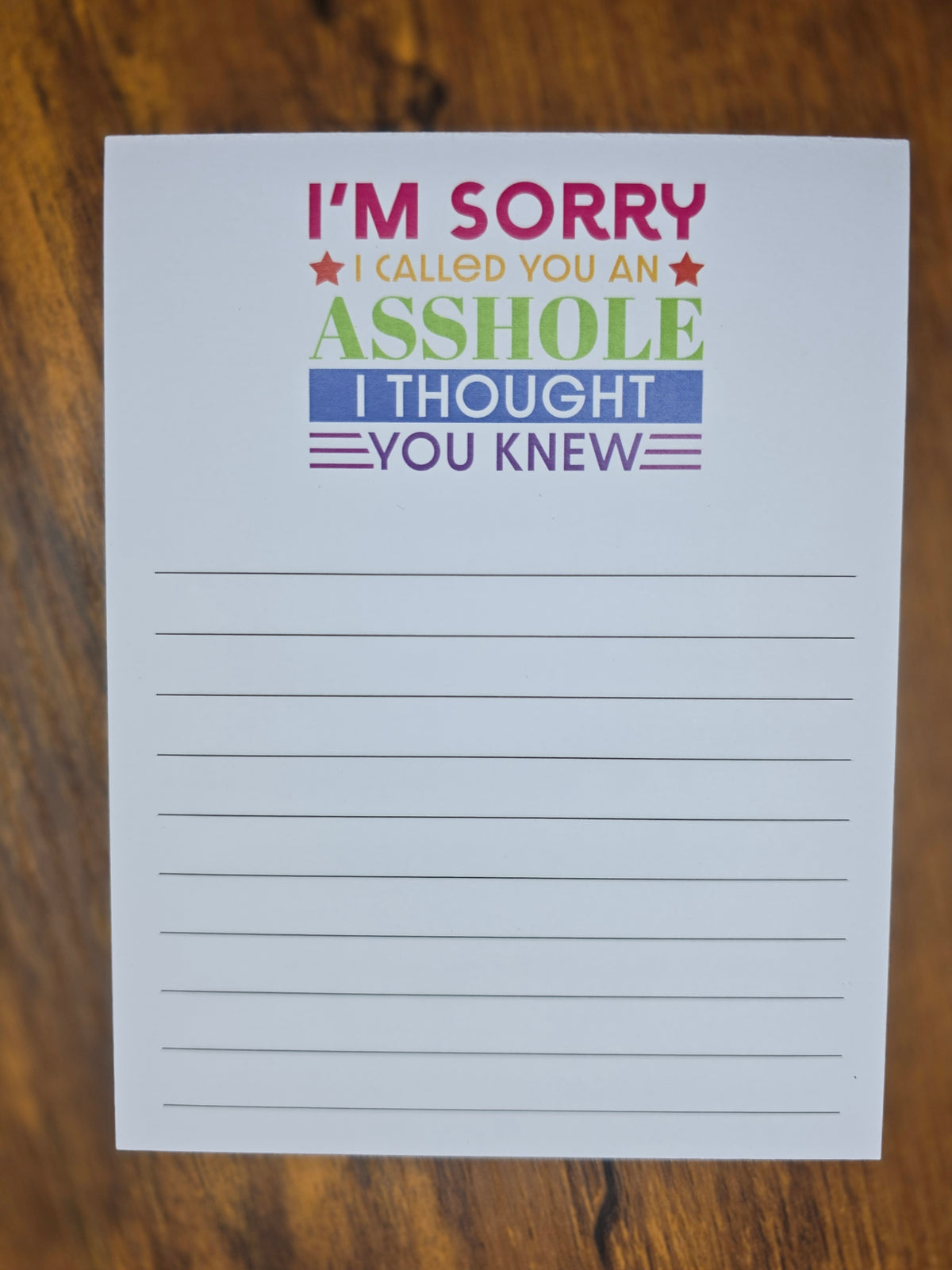 I'm sorry I called you an Notepad