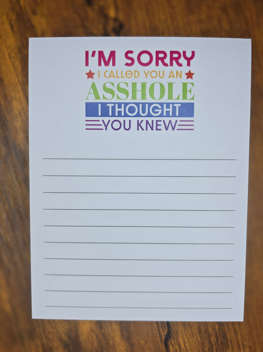 I'm sorry I called you an Notepad