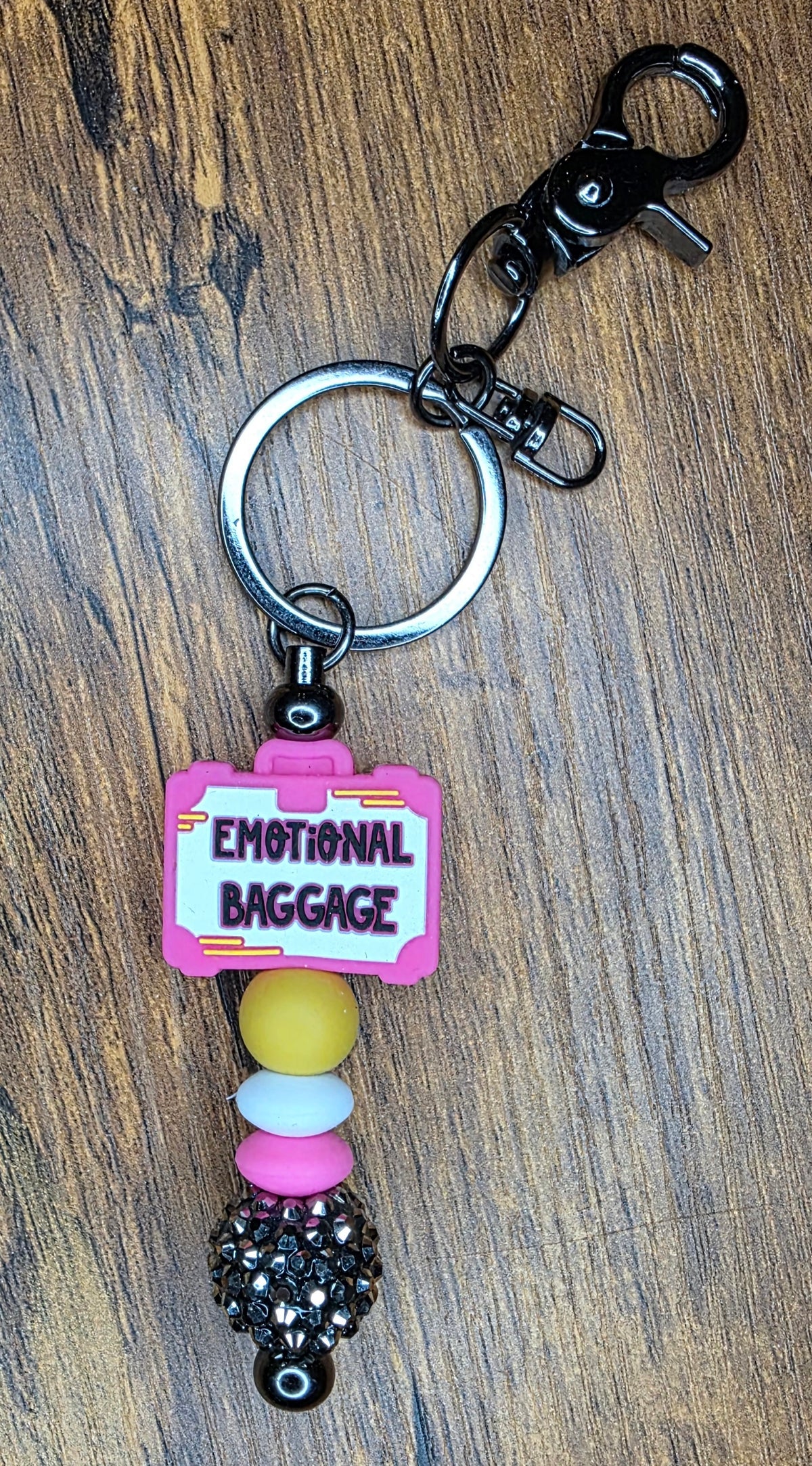 Emotional baggage bar keychain
