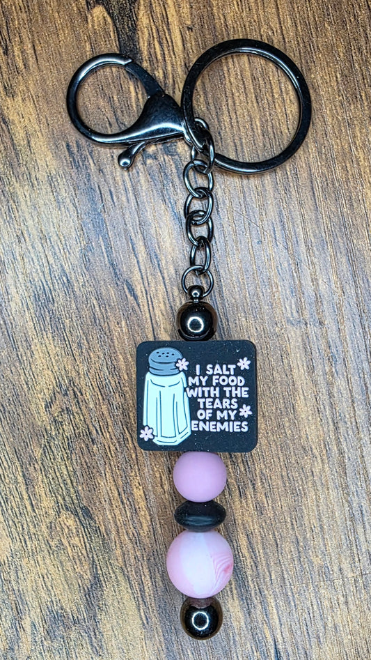 Tears of my enemies bar keychain