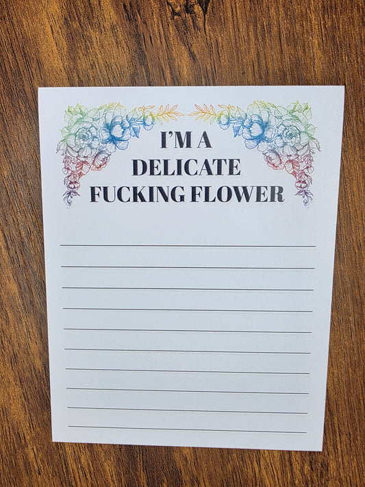 Delicate Flower notepad