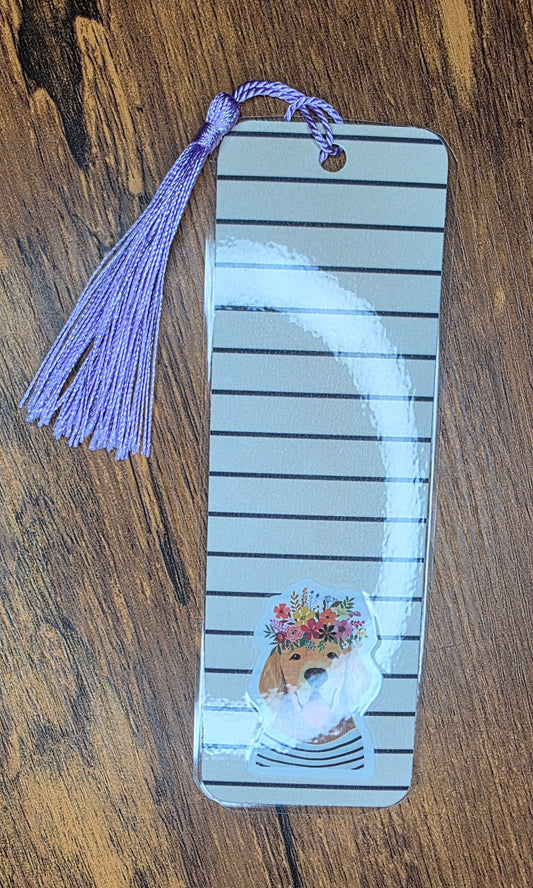 Black/white dog bookmark