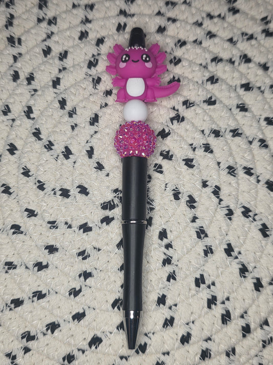 Dark Pink Axolotl Pen