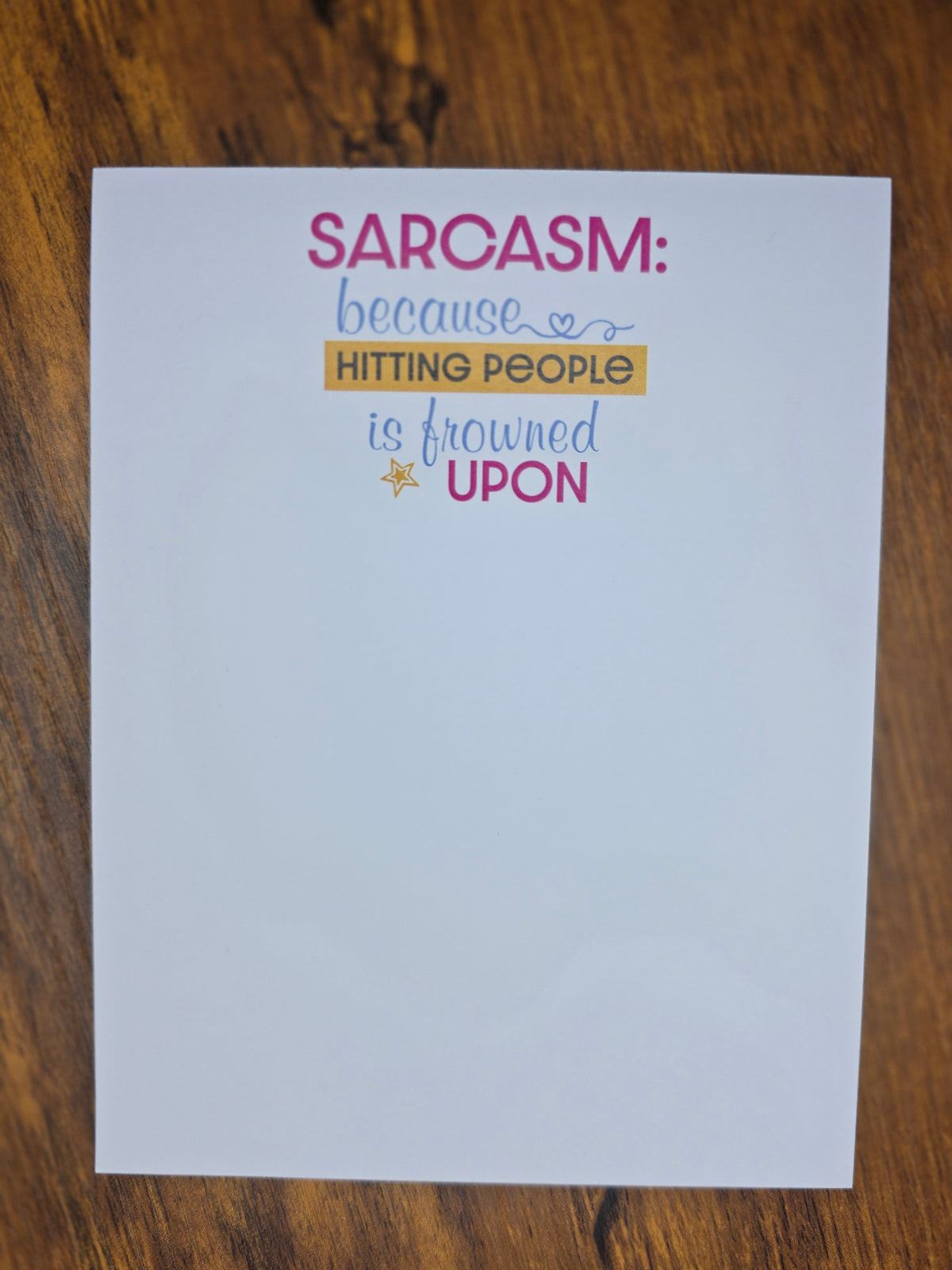 Sarcasm Notepad