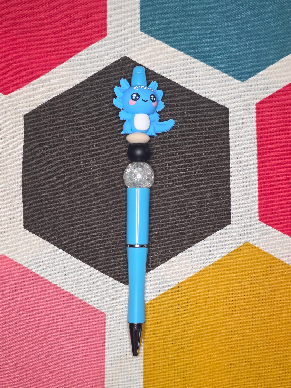 Blue axolotl pen