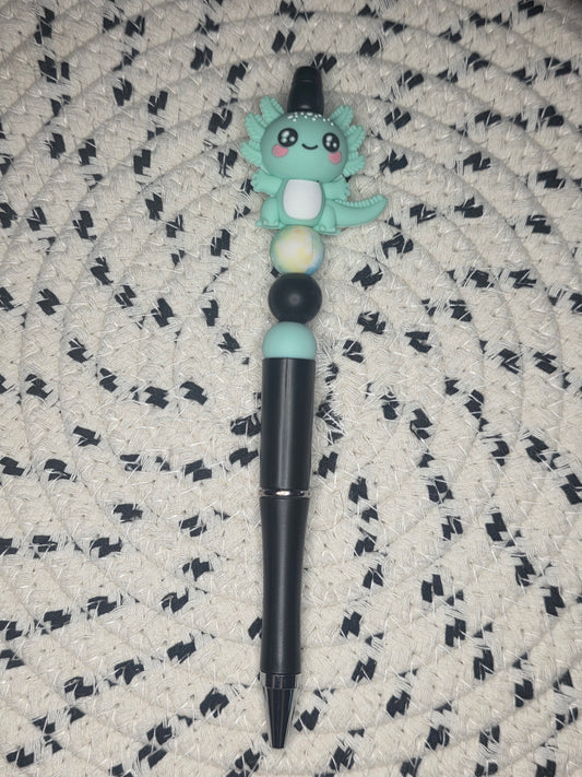 Light Teal Axolotl Pen