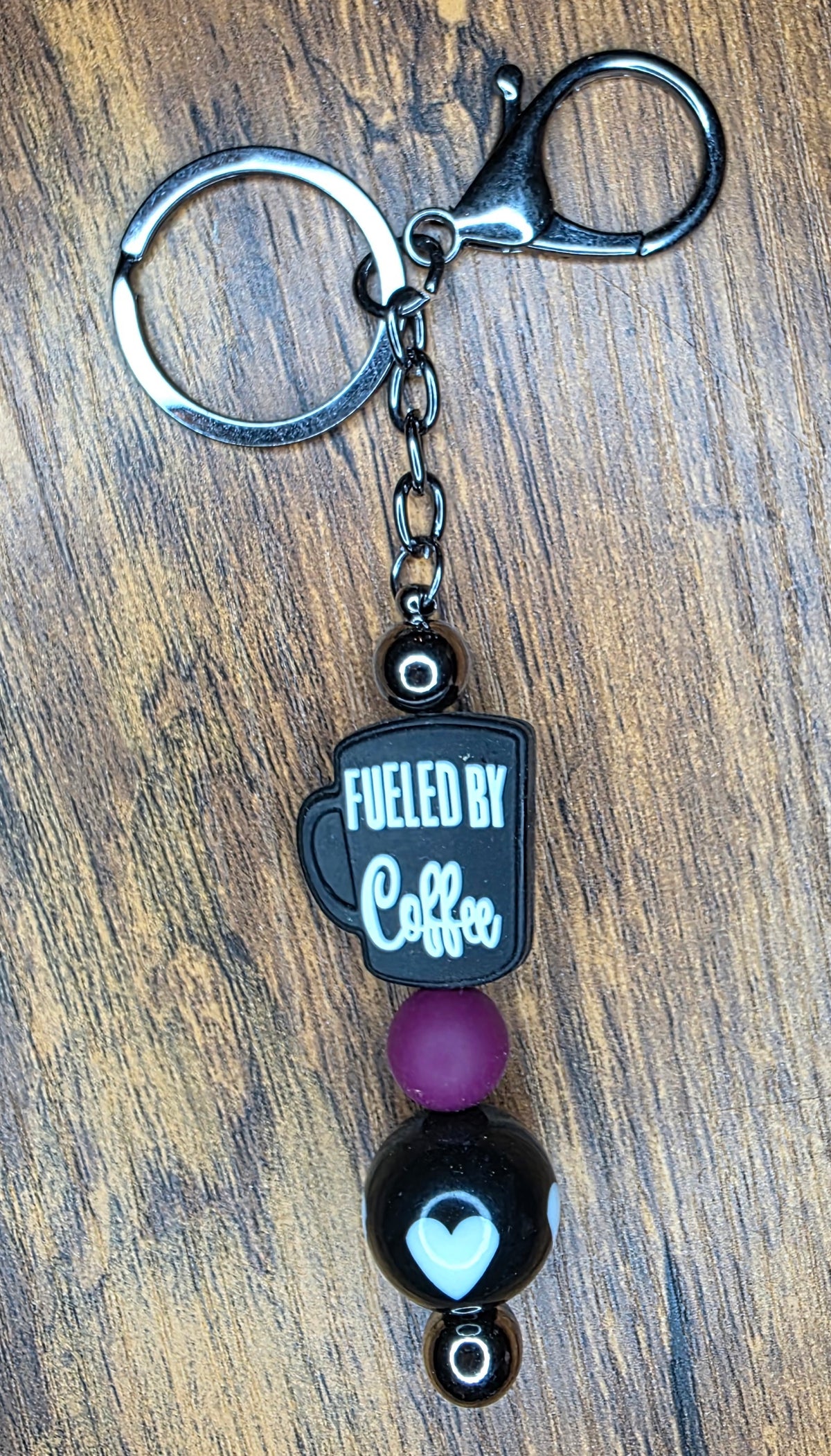 Fueled by coffee bar keychain