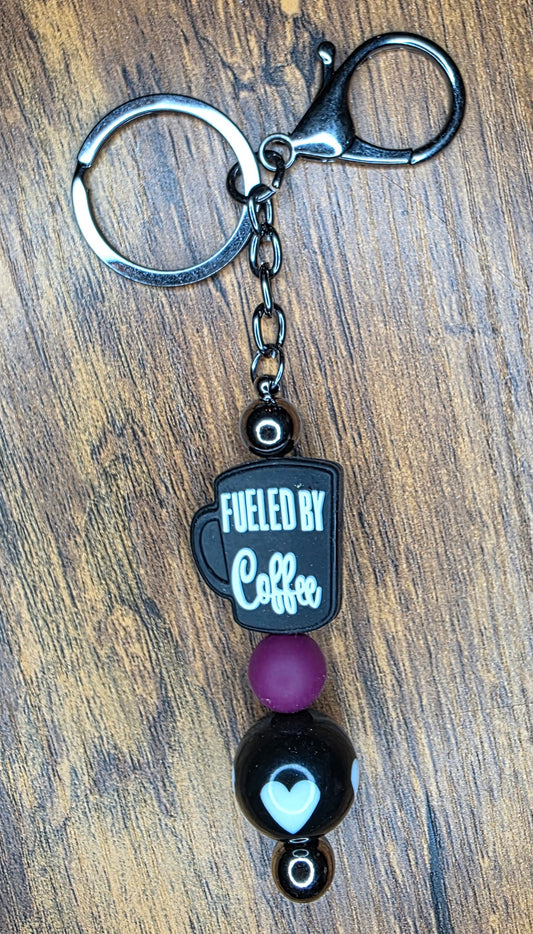Fueled by coffee bar keychain