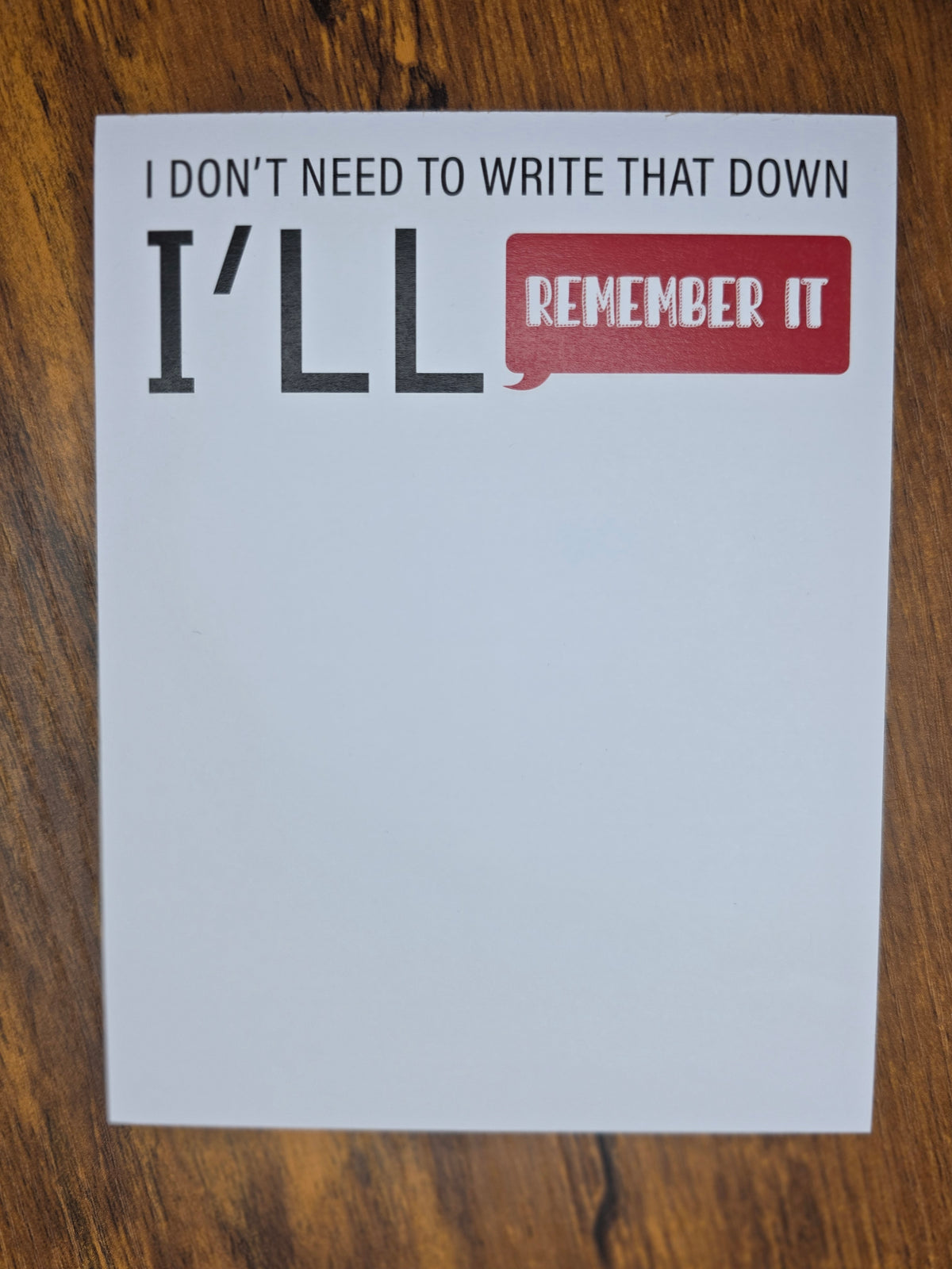 I'll Remember Notepad