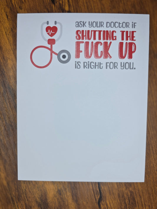 Ask your Doctor Notepad