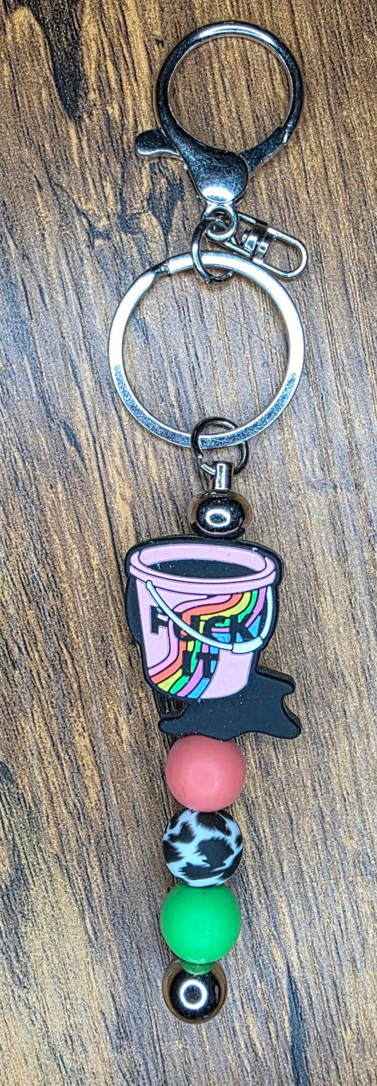 F* it bucket bar keychain